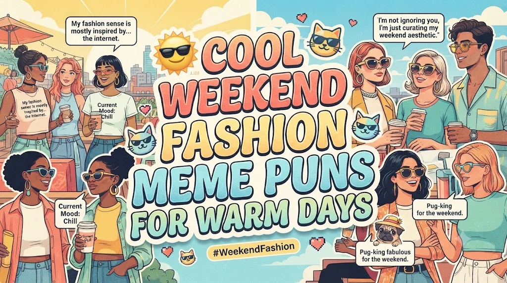 Cool Weekend Fashion Meme Puns For Warm Days