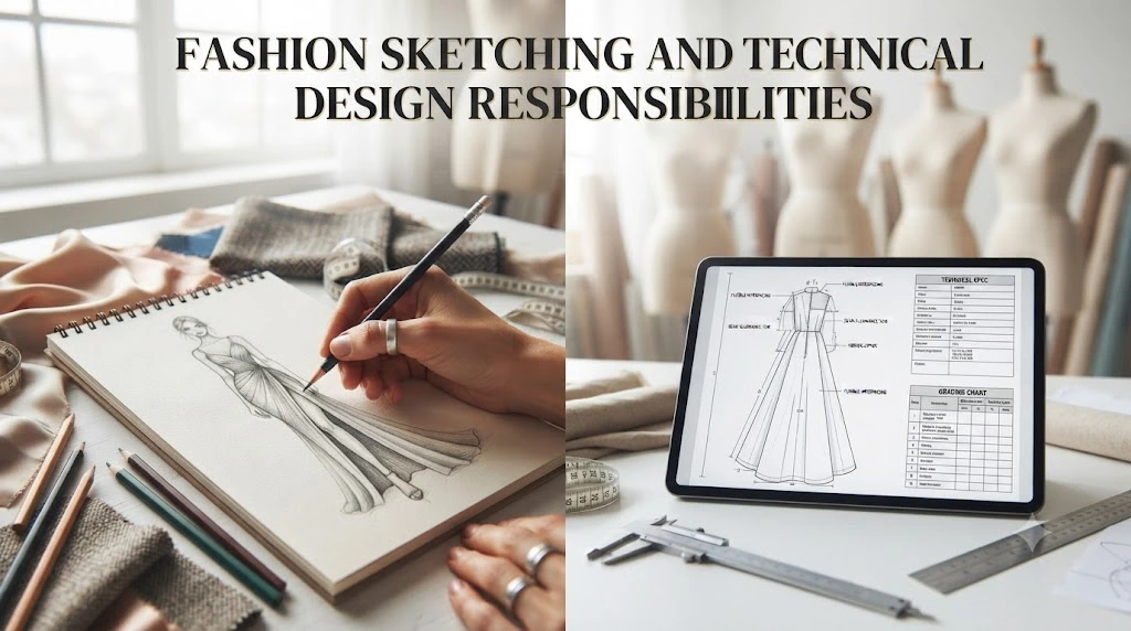 Fashion Sketching and Technical Design Responsibilities
