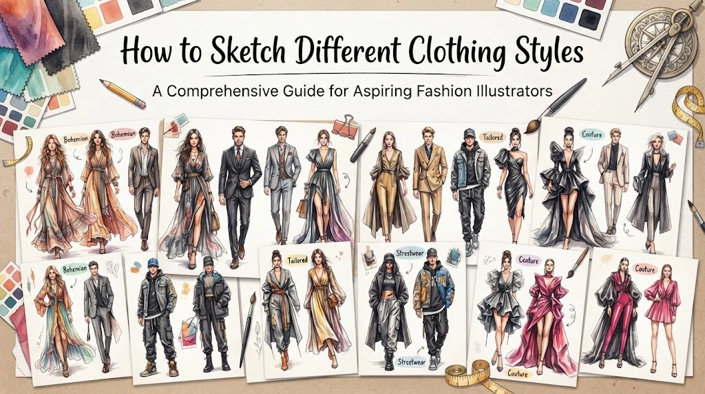 How to Sketch Different Clothing Styles