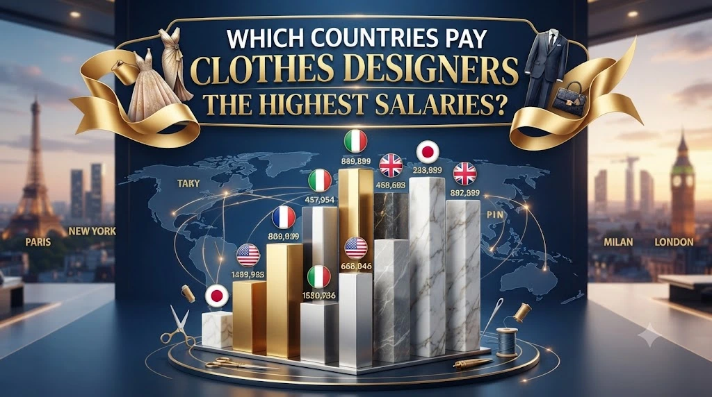 Which Countries Pay Clothes Designers the Highest Salaries?