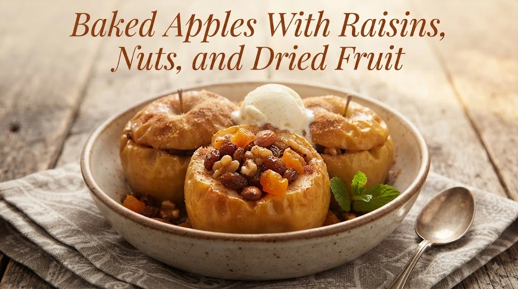 Baked Apples With Raisins, Nuts, and Dried Fruit