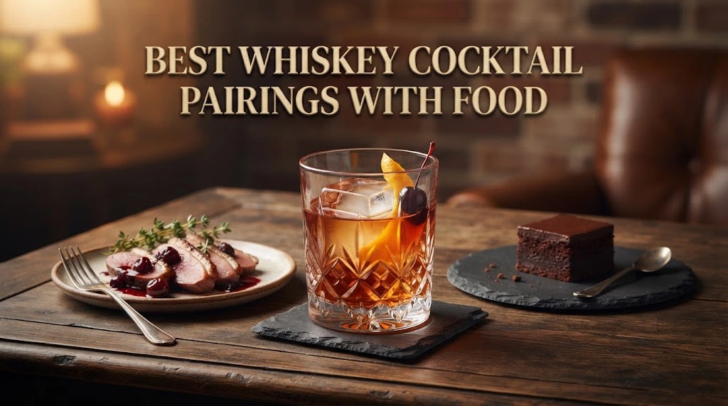 Best whiskey cocktail pairings with food