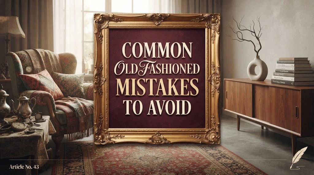 Common Old Fashioned Mistakes to Avoid