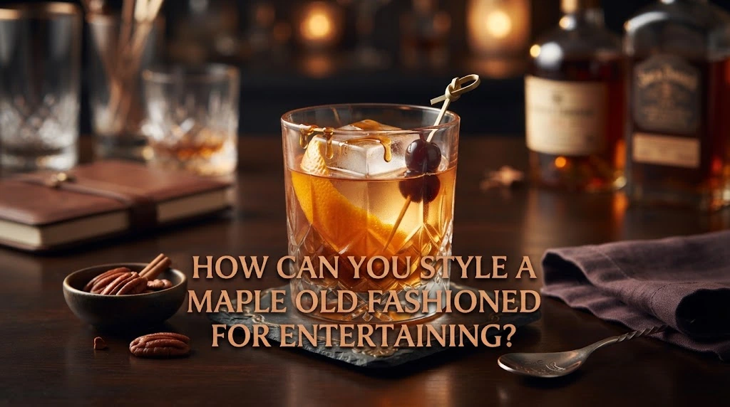 How can you style a maple Old Fashioned for entertaining?
