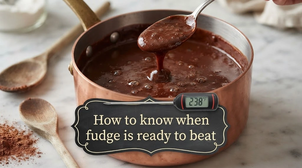 How to know when fudge is ready to beat