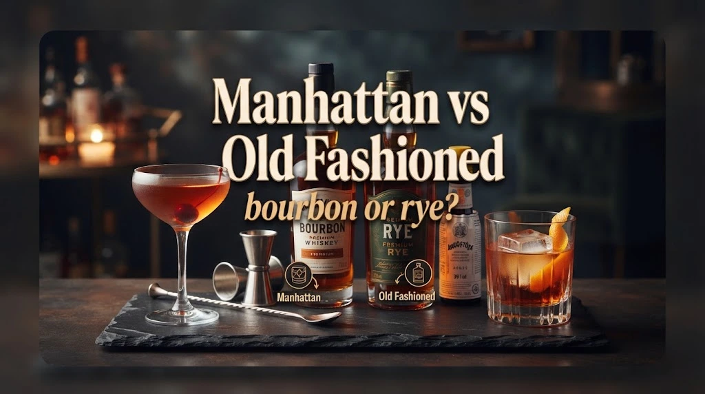 Manhattan vs Old Fashioned: bourbon or rye?