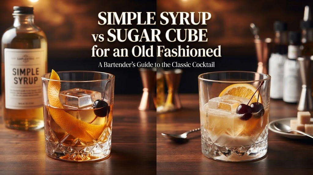 Simple syrup vs sugar cube for an Old Fashioned
