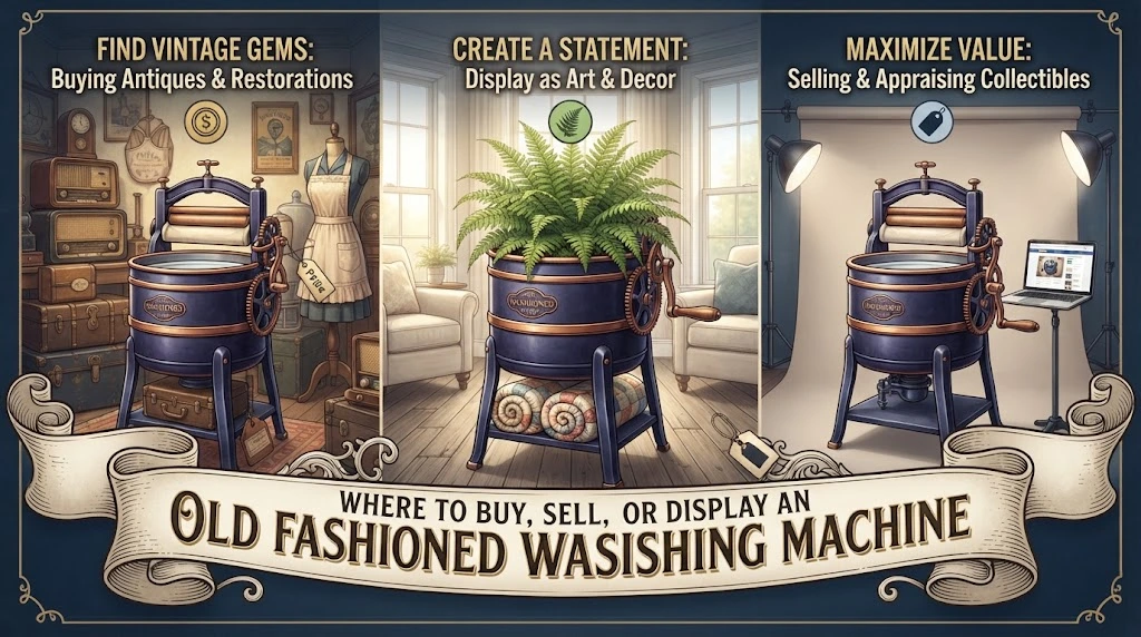 Where to Buy, Sell, or Display an Old Fashioned Washing Machine