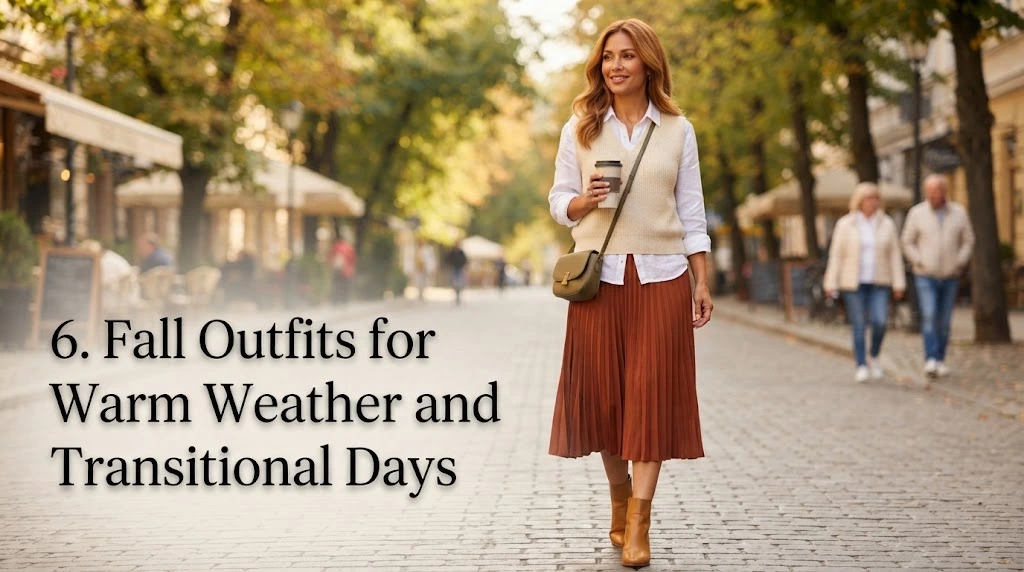 6. Fall Outfits for Warm Weather and Transitional Days