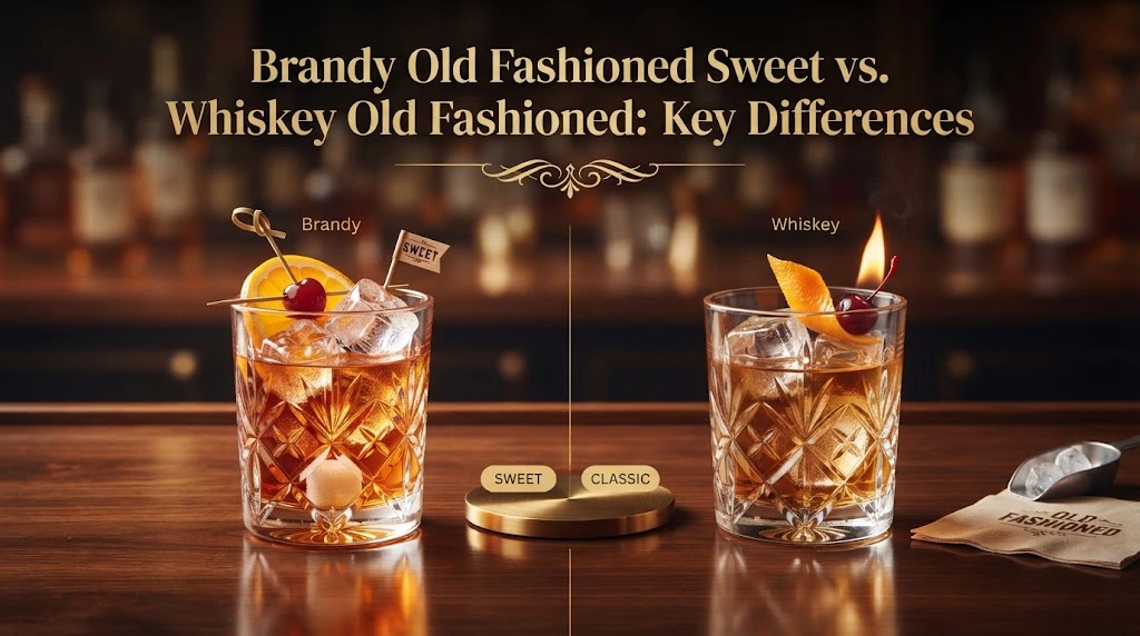 Brandy Old Fashioned Sweet vs. Whiskey Old Fashioned: Key Differences
